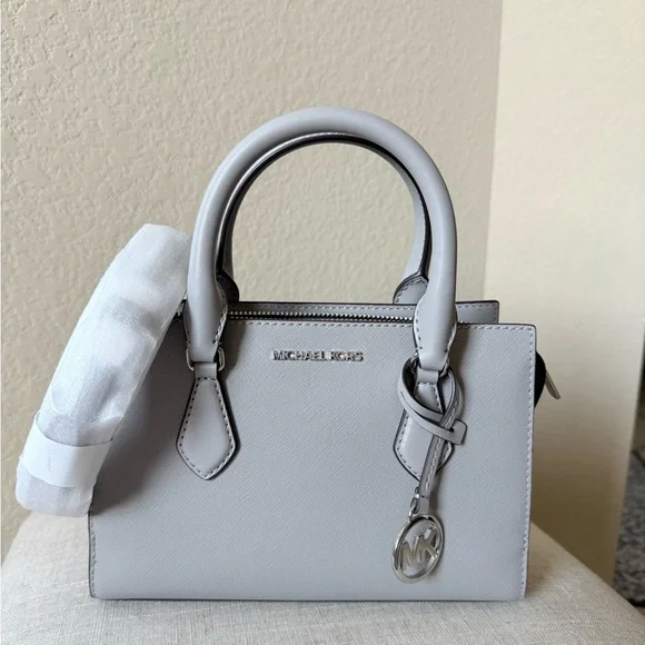 Michael Kors Pearl Gray Mini Shiela Satchel - Picture 6 of 6